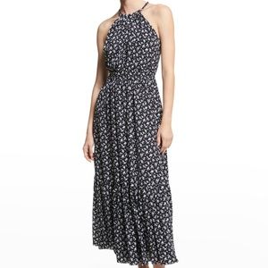Michael Koss Navy Blue Dress with Flower Print